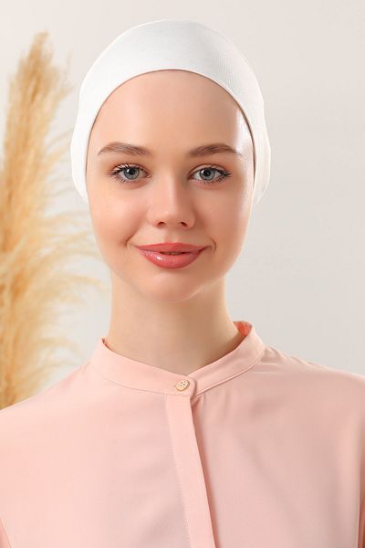 Melodi Scarf Hijab Practical Slip On Bonnet White