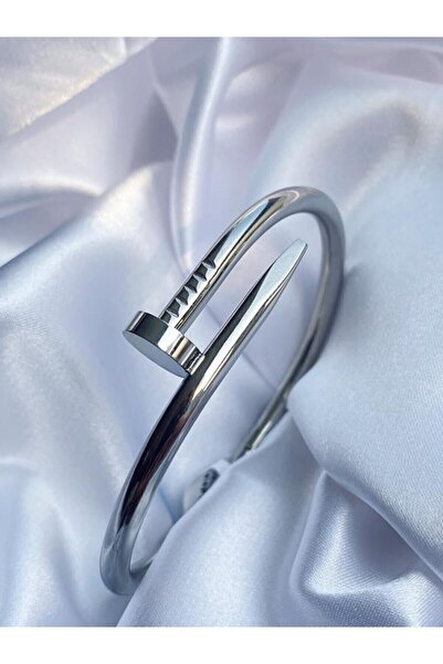 M&R BUTİK Gümüş Cartier Çivi Model Unisex Bileklik