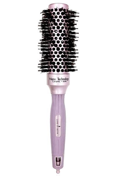 LAND OF MYTH 32 mm Nano Technology Ceramic + Ionic Thermal Blow Dry Hair Brush, Natural Bristle Teeth, Professional Series