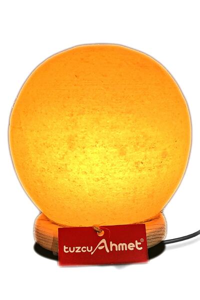 Tuzcu Ahmet Dekoratif Tuz Lambası Küre Model Beyaz Tuzdan Yapılmış