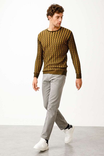 İgs Ανδρικό πλεκτό μαύρο Standard Crew Neck
