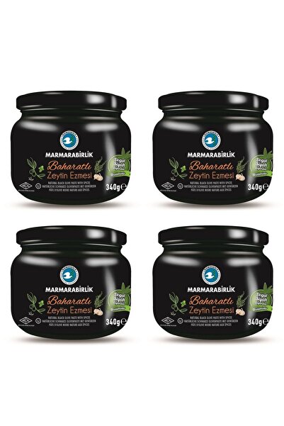 MarmaraBirlik Baharatlı Zeytin Ezmesi 340 gr x 4 Adet