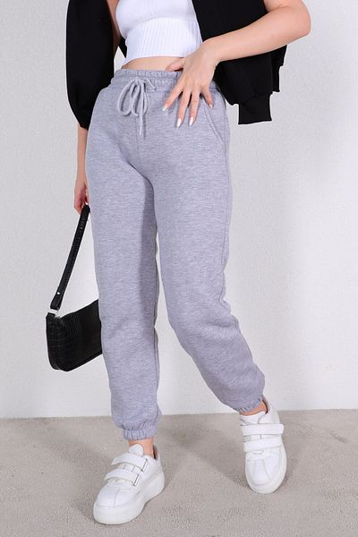 NARKISS Дамски анцуг Jogger от 3 прежди, сив