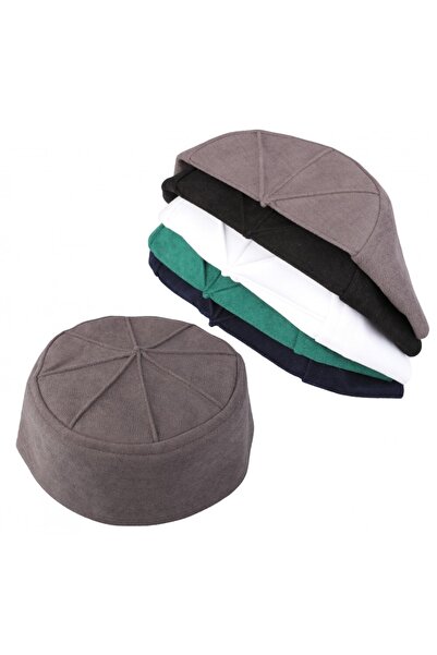 BERAT Takke - Namaz Takkesi - Kubbe Model Kalıp Takke - 12 Adet - Beyaz Renk