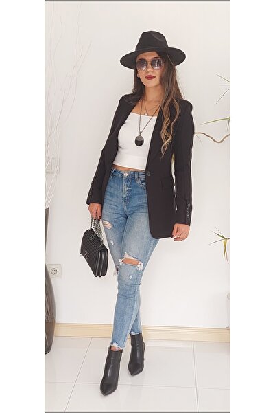 yelizyavuzcollection Siyah Blazer Ceket