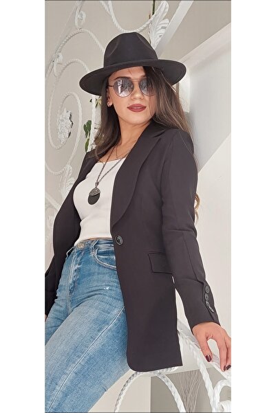 yelizyavuzcollection Siyah Blazer Ceket