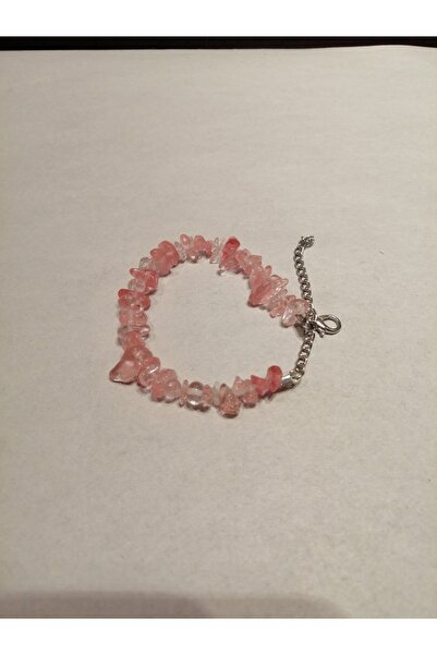 Doruk Pembe Kuvars Bileklik