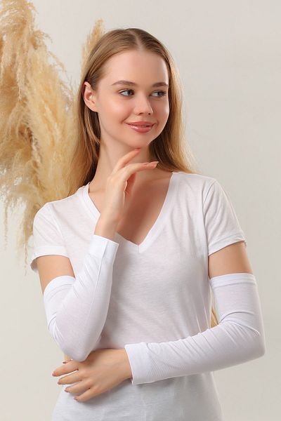 Melodi Scarf كم الحجاب الأبيض