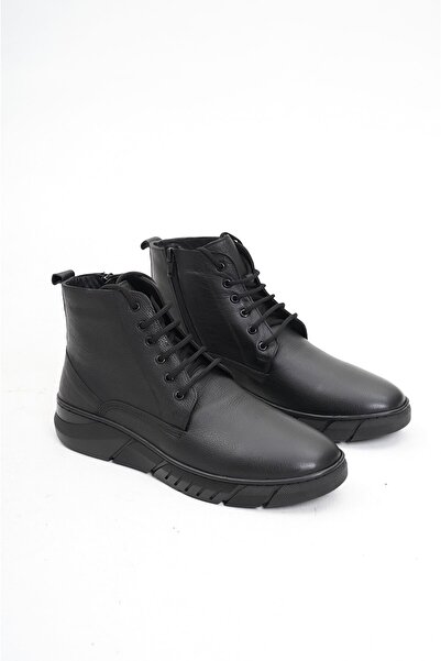 Deripabuc Γνήσιο δέρμα Μαύρες Ανδρικές Δερμάτινες Μπότες Mrd15-0833