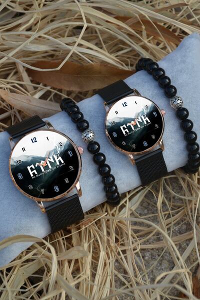 Kubbehan Sevgili Saati Göktürkçe Türk Yazılı Çift Kol Saatleri