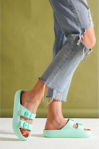 TOPUK Colorful Green Yeezy Eva Women's Slippers
