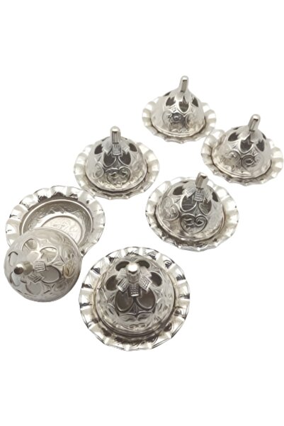 ymn bakırcılık 6 Adet Tütsü Ve Buhurdanlik , Gümüş Renk