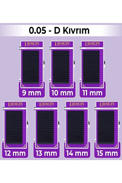 Loreen Professional Ipek Kirpik Set 0.05 D Kıvrım 9-10-11-12-13-14-15mm