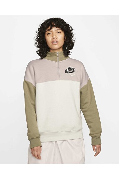 Nike Sportswear Graphic Fleece Colorblock Zip Women's Sweatshirt