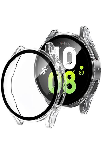 NovStrap Samsung Galaxy Watch 4 5 Seri 44mm Ile Uyumlu Ekran Koruyucu Cam Ve ...
