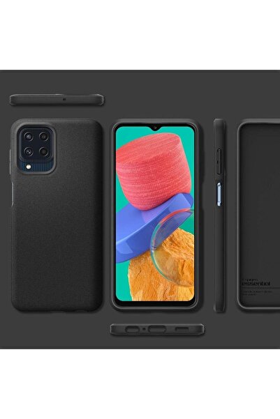 Spigen Galaxy M33 5G Kılıf Essential Sand Blast Back Matte Black - ACS04236