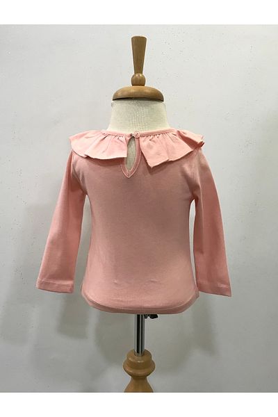 Çikoby Baby Girl Ruffled Collar T-Shirt
