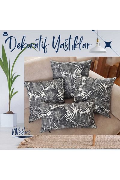 NVSisters Double Sided Printed Decorative Modern Throw Pillow Cover and Silicone Filled Inner Pillow