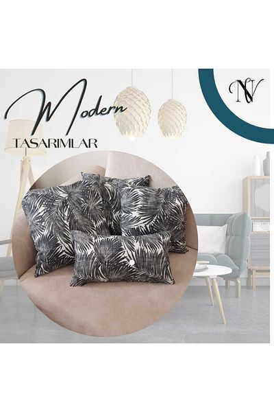 NVSisters Double Sided Printed Decorative Modern Throw Pillow Cover and Silicone Filled Inner Pillow