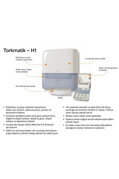 TORK Matic® Hareketli Havlu Dispenseri Beyaz // 551000
