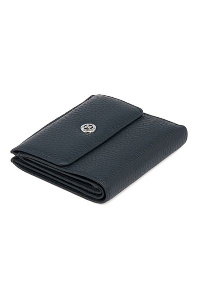 Tergan Navy Blue Leather Women's Wallet 05627A38