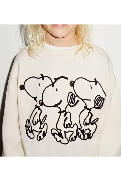 Pink Hippo Kids Unisex Snoopy Peanuts Printed Kids Sweatshirt