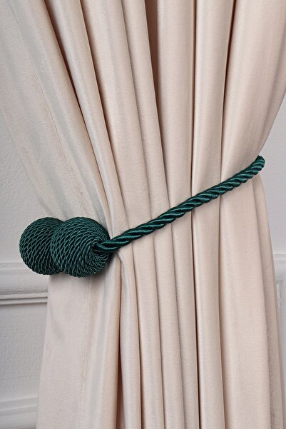 Saççax Exclusive Magnet de culoare verde kaki Retractor clasic de perdea