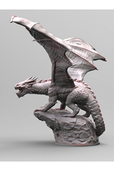 Shadow Dragon Bust - Ejderha Büst - Ürün Renklidir - 40x18x25cm
