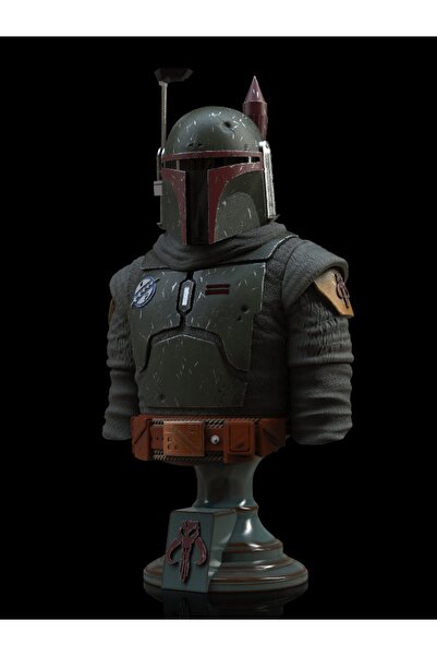 Star Wars Boba Fett Bust - 11x8x20cm-dekorasyon--dekoratif Raf Ürünü-hobi-figür