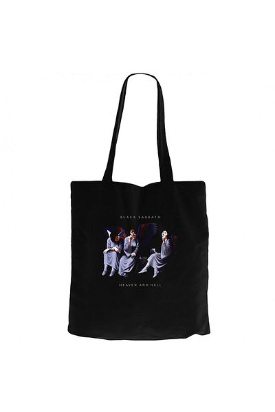 Z zepplin Black Sabbath Heaven And Hell Black Canvas Tote Bag