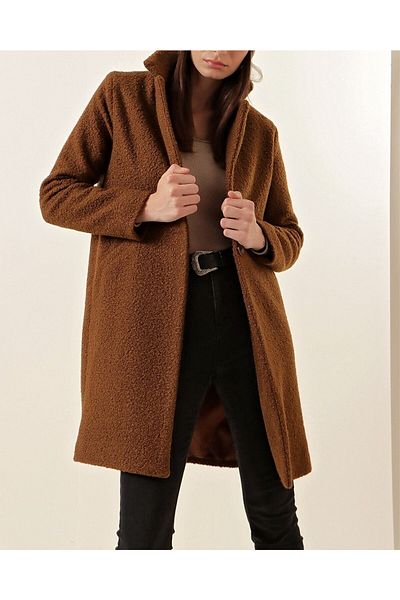 Noble Moda Palton Boucle de damă cu un singur nasture