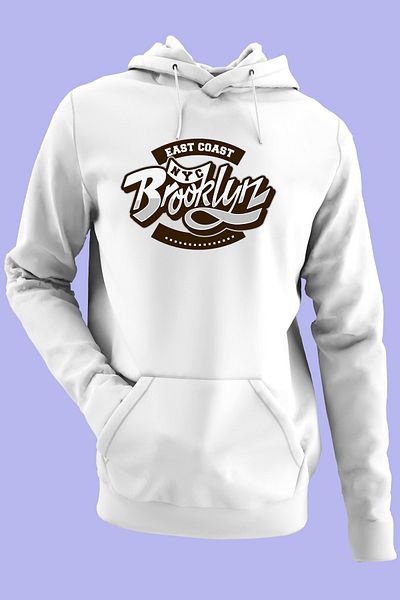 Raf Coll Φούτερ Unisex Oversize με κουκούλα Brooklyn Digital Printed