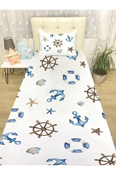 EVPANYA Sailor Vehicles Patterned Bedspread and Pillowcase