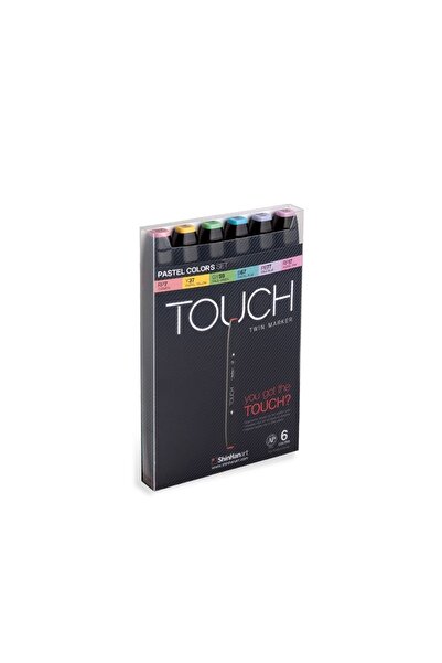 Genel Markalar Touch Twin Marker Pen : Çift Uçlu Marker Kalemi : 6lı Set Past...