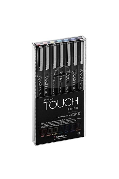 Generic Brand Touch Liner Technical Drawing Pen Set 7 Pieces Color