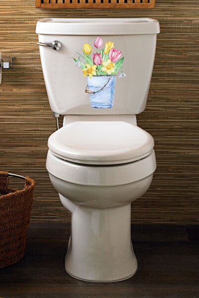 Echo Home Kovadaki Çiçekler Klozet Kapağı Ve Banyo Sticker