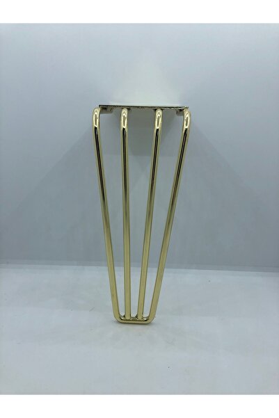 KARAKOÇ Metal, 4 Mil 20 Cm Gold Berjer,koltuk, Mobilya Ayağı (4 Adet)