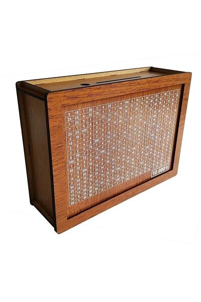 Genel Markalar Kumbara Ahşap Hedefli Parabox 10.000 Tl