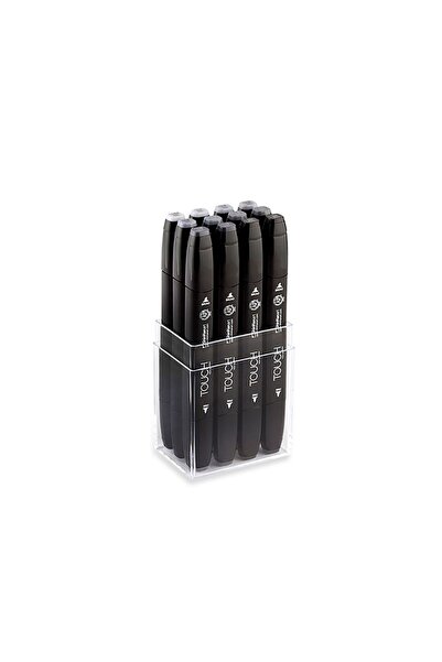 Shinhan Art Touch Twin Marker Pen Double Ended Marker Pen Set of 12 Cool Gray