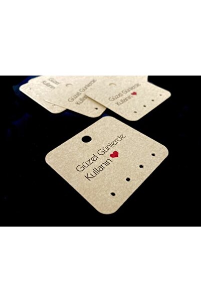 anka design Kraft 4-Hole Earring Card (5,5x5cm) 20 Pieces - Use on Nice Days