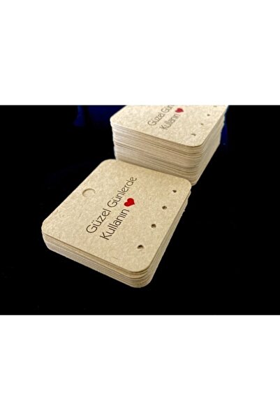 anka design Kraft 4-Hole Earring Card (5,5x5cm) 20 Pieces - Use on Nice Days