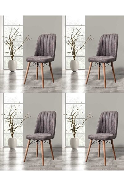 Adaliva Gürgen Ayak 1.kalite Mutfak Yemek Cafe Sandalyesi 4 Adet