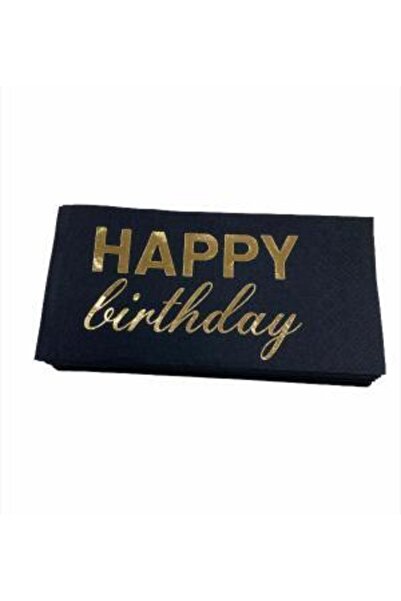 kidspartim منديل نادل عيد ميلاد سعيد باللون الأسود المطلي بالذهب