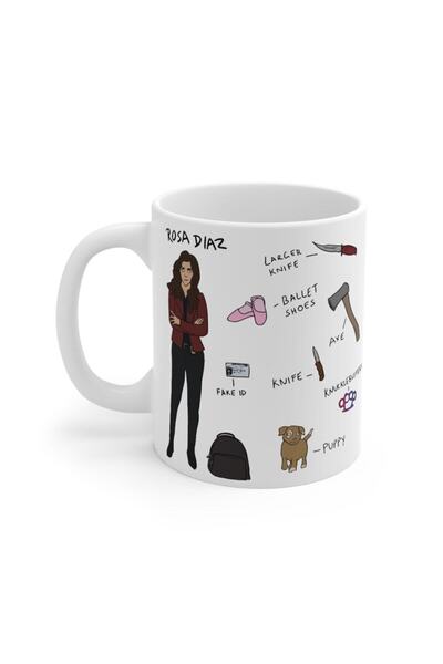 Öz Kupa كوب مطبوع عليه حقيبة ظهر بروكلين 99 روزا