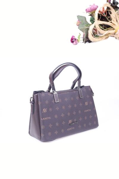Armine Çanta 311 Kahve Baskılı