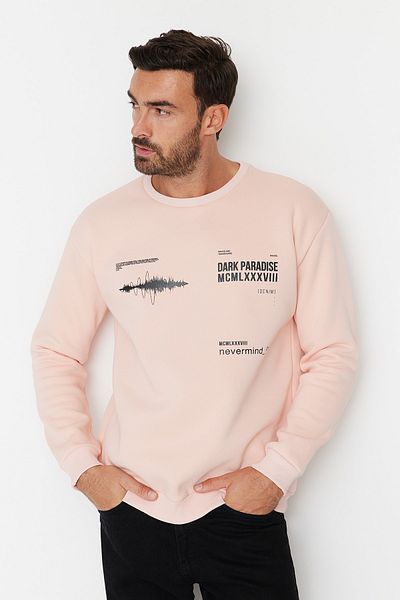 Trendyol Collection Φούτερ σε σκόνη Relaxed Fit - Crew Neck, Fleece εσωτερικά TMNAW23SW00475