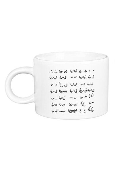 Öz Kupa Meme Nipple Boobs Boobies Porselen Motto Fincan