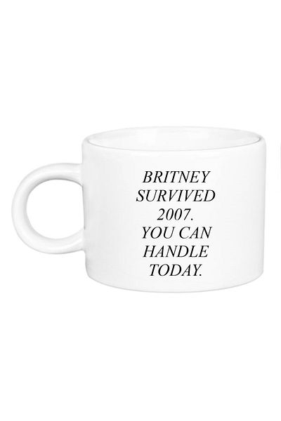 Öz Kupa Britney Survived 2007 Porcelain Motto Cup