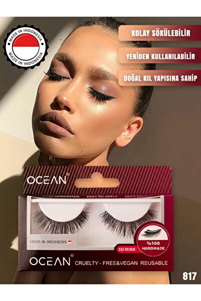 Ocean Doğal Takma Kirpik, Doğal Kıl Yapısı, Bütün Kirpik, Tekrar Uygulanabilir