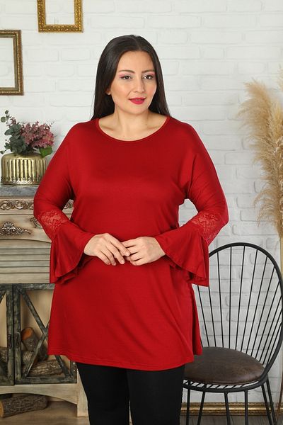 XL Modam تونيك نسائي أحمر مقاس كبير